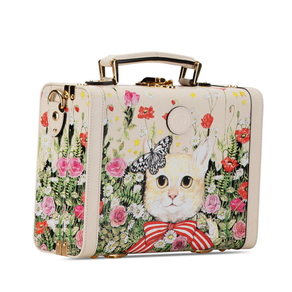 Gucci Yuko Higuchi Trunk Case Shoulder Bag White Multicolor Leather - Picture 3 of 7